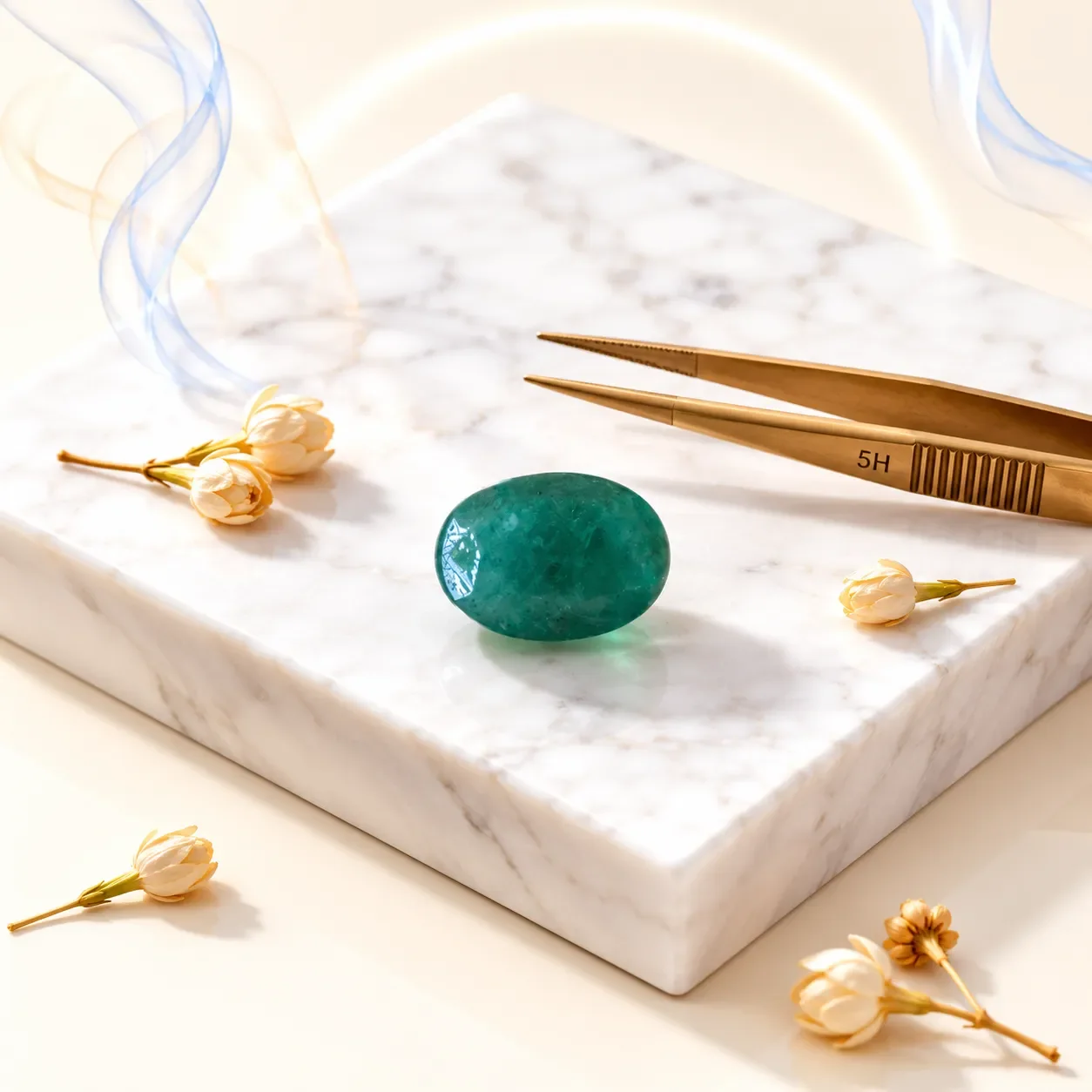 Emerald (Panna) Stone 5.77 Ratti – Oval Cabochon (EM-07)