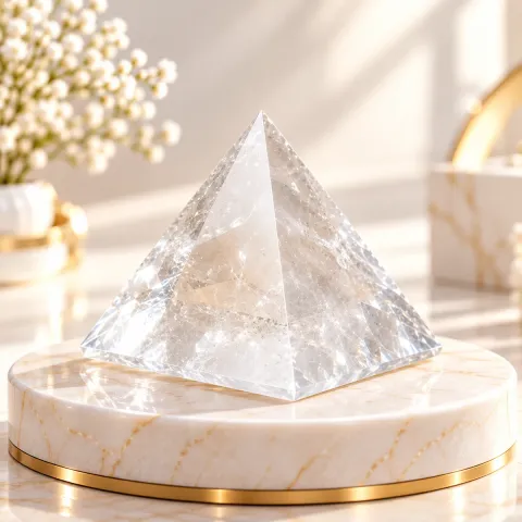 Clear Quartz (Sphatik) Pyramid – 7 cm