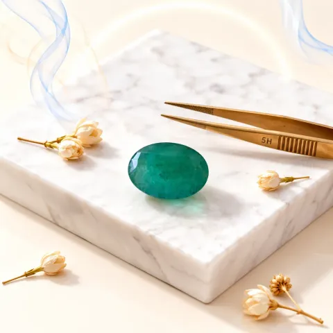 Emerald (Panna) Stone 6.75 Ratti – Oval (EM-01)