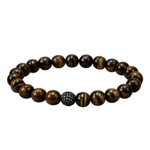 Tiger's Eye with Rhinestone