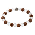 Rudraksha + Clear Quartz